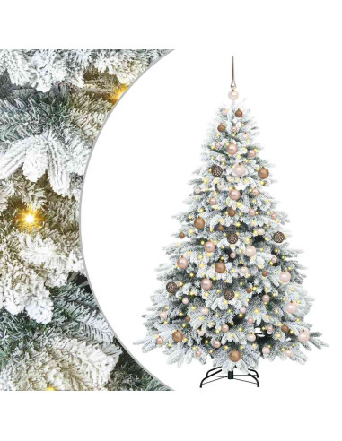 Albero di Natale artificiale con 300 LED Bianco 180 cm PE e PVC
