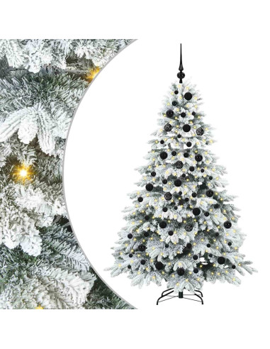 Albero di Natale artificiale con 300 LED Verde 180 cm PE e PVC