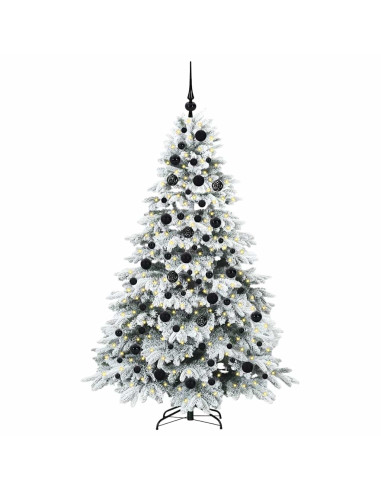 Albero di Natale artificiale con 300 LED Verde 180 cm PE e PVC