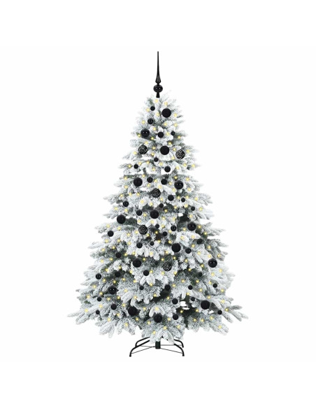 Albero di Natale artificiale con 300 LED Verde 180 cm PE e PVC