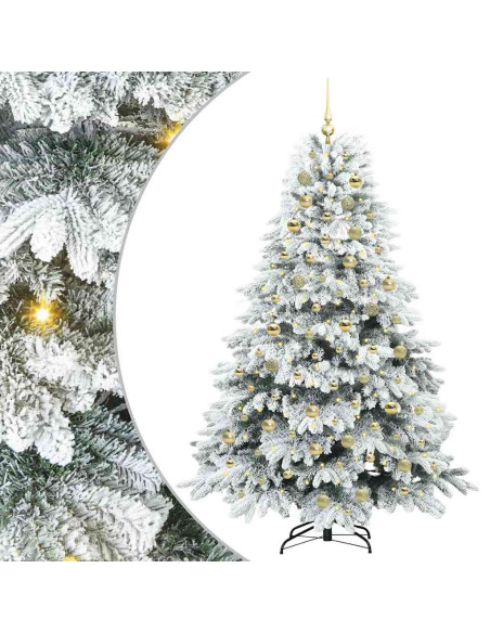 Albero di Natale artificiale con 300 LED Bianco 180 cm PE e PVC