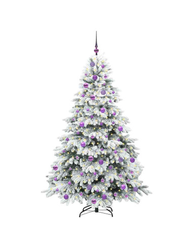 Albero di Natale artificiale con 300 LED Verde 180 cm PE e PVC