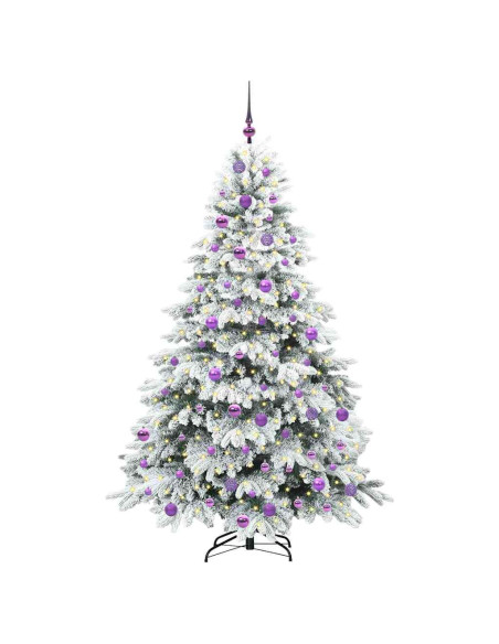 Albero di Natale artificiale con 300 LED Verde 180 cm PE e PVC