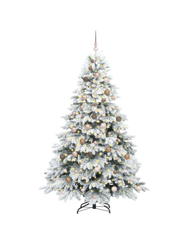 Albero di Natale artificiale Bianco 210 cm PE e PVC