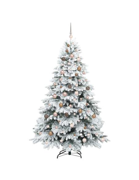 Albero di Natale artificiale con 300 LED Verde 210 cm PE e PVC