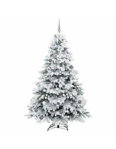 Albero di Natale artificiale con 300 LED Verde 210 cm PE e PVC