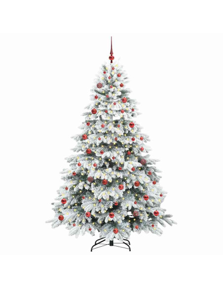 Albero di Natale artificiale con 300 LED Verde 210 cm PE e PVC