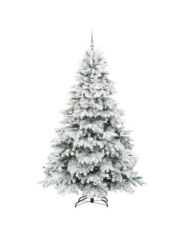 Albero di Natale artificiale con 300 LED Bianco 210 cm PE e PVC