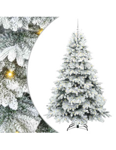 Albero di Natale artificiale con 300 LED Bianco 210 cm PE e PVC 2