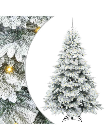 Albero di Natale artificiale con 300 LED Bianco 210 cm PE e PVC