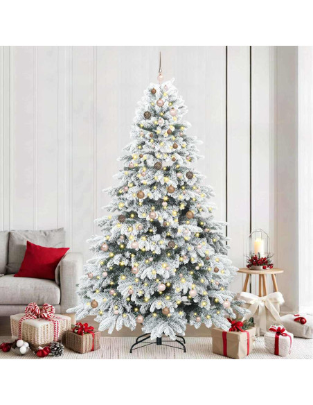 Albero di Natale artificiale con 300 LED Verde 240 cm PE e PVC