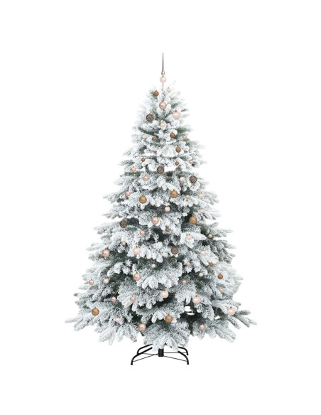 Albero di Natale artificiale con 300 LED Verde 240 cm PE e PVC