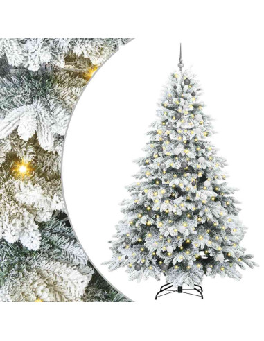 Albero di Natale artificiale con 300 LED Bianco 240 cm PE e PVC