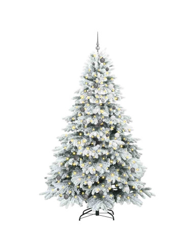 Albero di Natale artificiale con 300 LED Bianco 240 cm PE e PVC