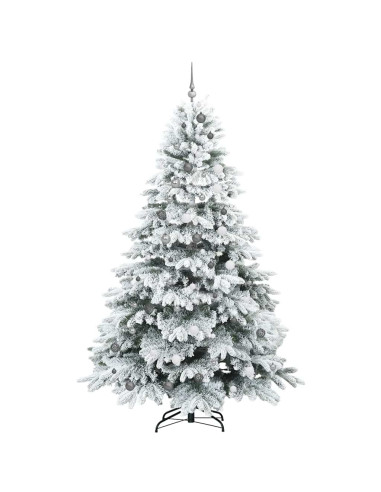 Albero di Natale artificiale con 300 LED Verde 240 cm PE e PVC
