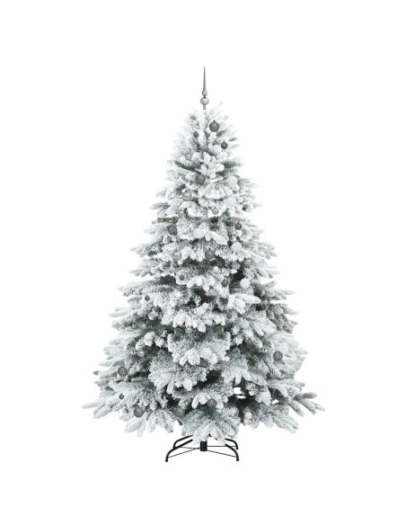 Albero di Natale artificiale con 300 LED Verde 240 cm PE e PVC