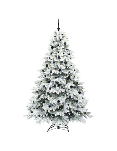 Albero di Natale artificiale con 300 LED Verde 240 cm PE e PVC