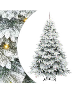 Albero di Natale artificiale con 300 LED Bianco 240 cm PE e PVC 2