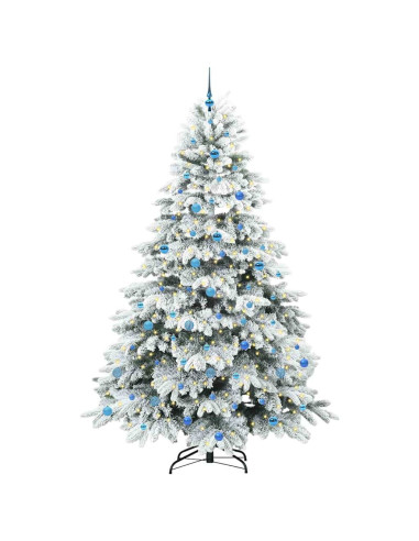 Albero di Natale artificiale con 300 LED Verde 240 cm PE e PVC