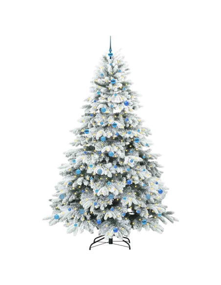 Albero di Natale artificiale con 300 LED Verde 240 cm PE e PVC