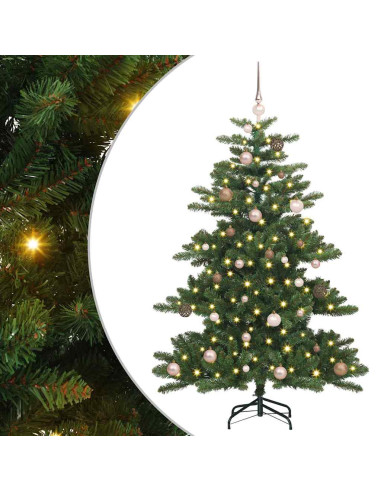 Albero di Natale Artificiale con Rami Pieghevoli Verde 150 cm