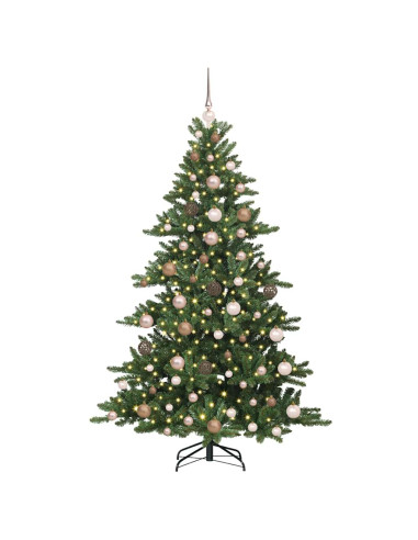 Albero di Natale Artificiale con Rami Pieghevoli Verde 180 cm