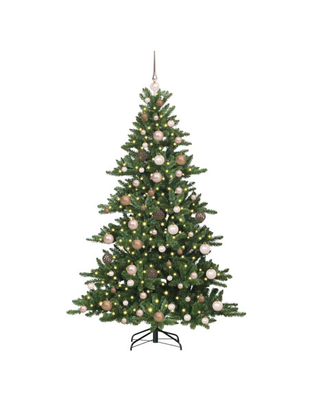 Albero di Natale Artificiale con Rami Pieghevoli Verde 180 cm