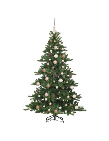 Albero di Natale Artificiale con Rami Pieghevoli Verde 180 cm