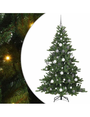 Albero di Natale Artificiale con Rami Pieghevoli Verde 180 cm
