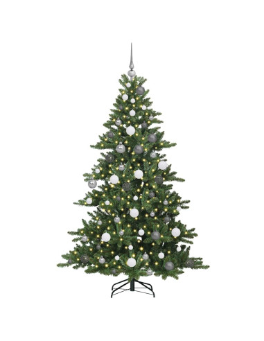 Albero di Natale Artificiale con Rami Pieghevoli Verde 180 cm
