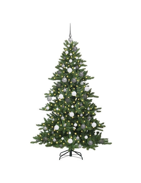 Albero di Natale Artificiale con Rami Pieghevoli Verde 180 cm