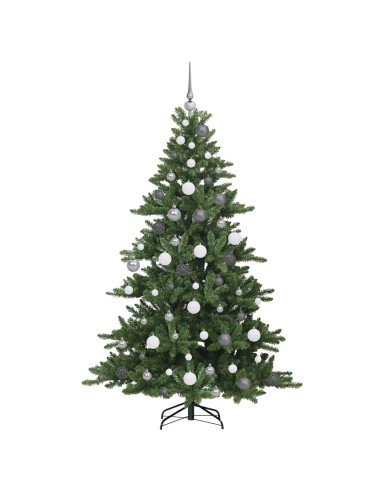 Albero di Natale Artificiale con Rami Pieghevoli Verde 180 cm