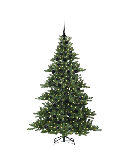 Albero di Natale Artificiale con Rami Pieghevoli Verde 180 cm