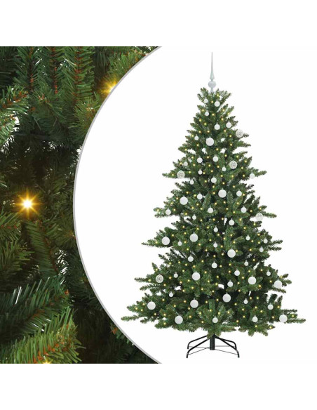 Albero di Natale Artificiale con Rami Pieghevoli 180cm PVC