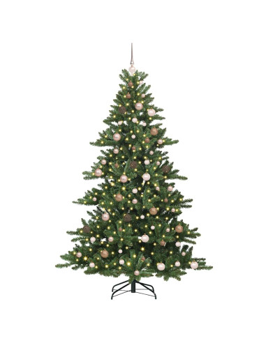 Albero di Natale Artificiale con Rami Pieghevoli Verde 210 cm
