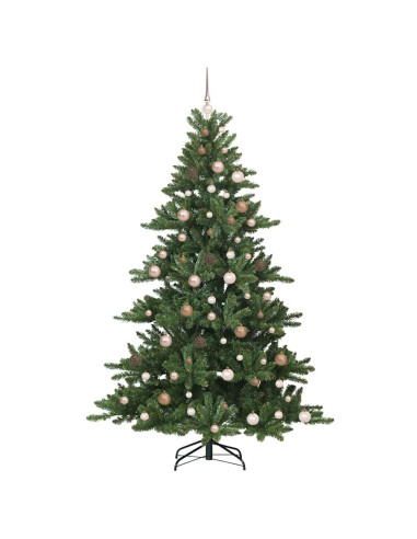 Albero di Natale Artificiale con Rami Pieghevoli Verde 210 cm