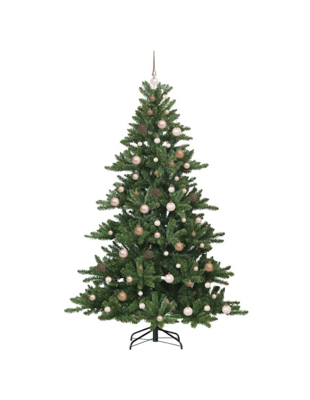 Albero di Natale Artificiale con Rami Pieghevoli Verde 210 cm