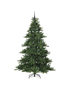 Albero di Natale Artificiale con Rami Pieghevoli Verde 210 cm 2