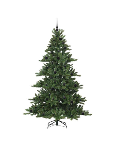 Albero di Natale Artificiale con Rami Pieghevoli Verde 210 cm