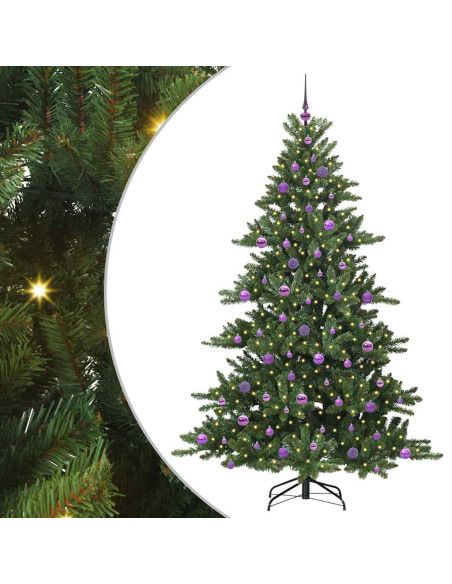 Albero di Natale Artificiale con Rami Pieghevoli 210cm PVC