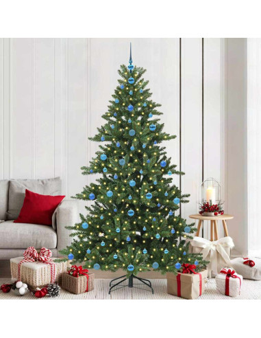 Albero di Natale Artificiale con Rami Pieghevoli 210cm PVC