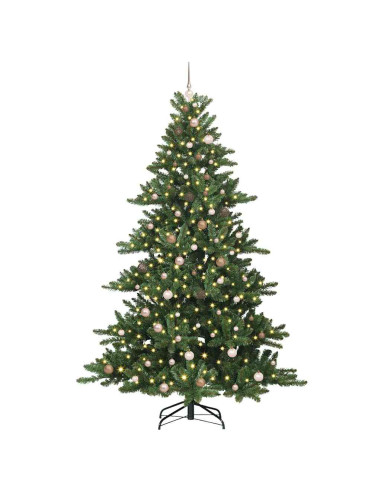 Albero di Natale Artificiale con Rami Pieghevoli Verde 240 cm