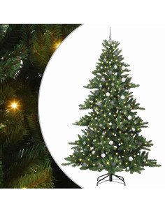 Albero di Natale Artificiale con Rami Pieghevoli Verde 240 cm 2