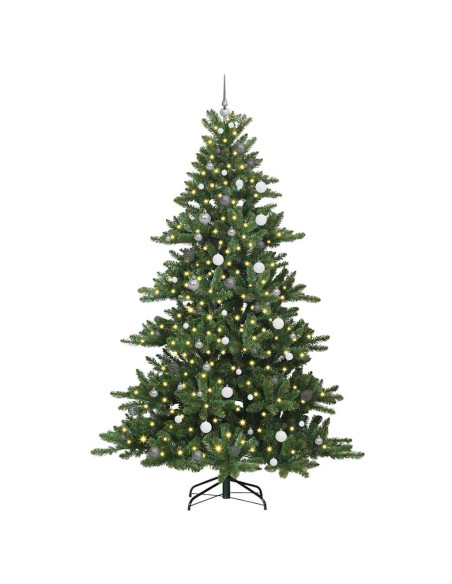 Albero di Natale Artificiale con Rami Pieghevoli Verde 240 cm