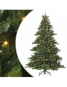 Albero di Natale Artificiale con Rami Pieghevoli Verde 240 cm 2