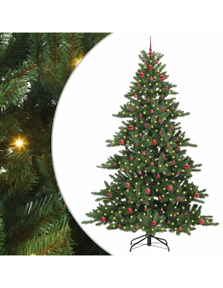 Albero di Natale Artificiale con Rami Pieghevoli Verde 240 cm