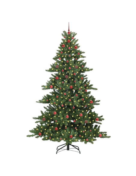 Albero di Natale Artificiale con Rami Pieghevoli Verde 240 cm