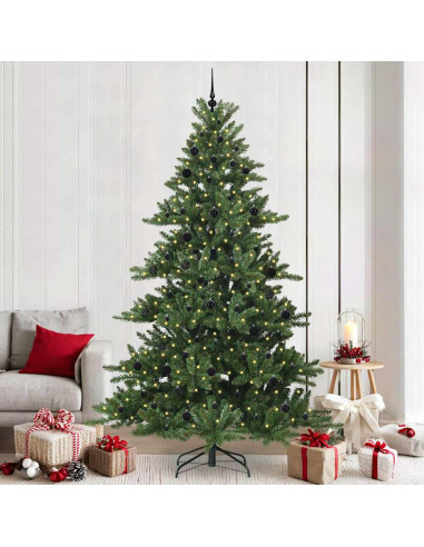 Albero di Natale Artificiale con Rami Pieghevoli Verde 240 cm