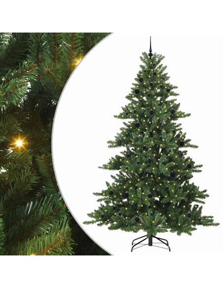 Albero di Natale Artificiale con Rami Pieghevoli Verde 240 cm