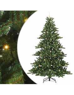 Albero di Natale Artificiale con Rami Pieghevoli Verde 240 cm 2